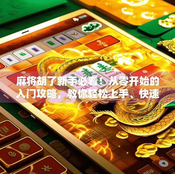 麻将胡了新手必看！从零开始的入门攻略，教你轻松上手、快速赢牌！