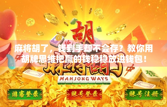 麻将胡了,钱到手却不会存?教你用胡牌思维把赢的钱稳稳放进钱包! 麻将胡了,钱到手却不会存?教你用胡牌思维把赢的钱稳稳放进钱包!