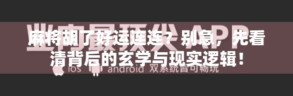 麻将胡了好运连连？别急，先看清背后的玄学与现实逻辑！