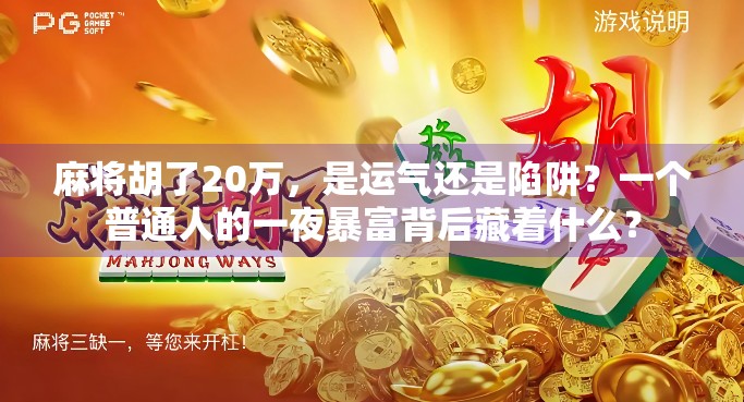麻将胡了20万，是运气还是陷阱？一个普通人的一夜暴富背后藏着什么？