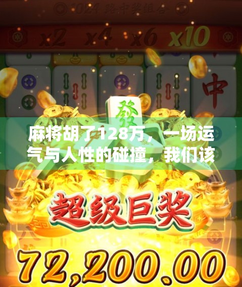 麻将胡了128万，一场运气与人性的碰撞，我们该为这种暴富奇迹欢呼还是警惕？