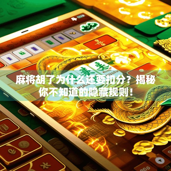 麻将胡了为什么还要扣分?揭秘你不知道的隐藏规则! 麻将胡了为什么还要扣分?揭秘你不知道的隐藏规则!